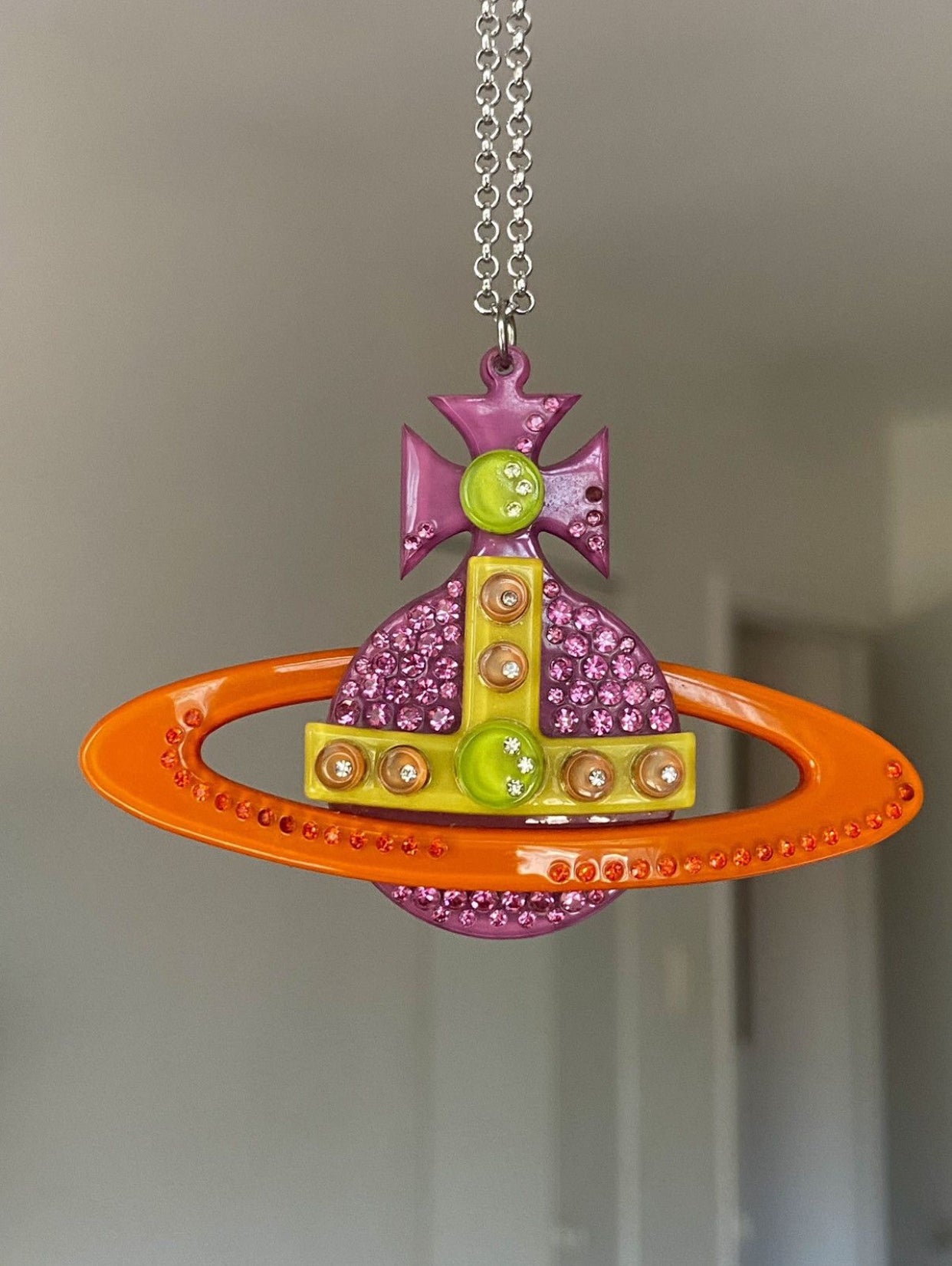 2008 Acrylic Cartoon Orb Necklace