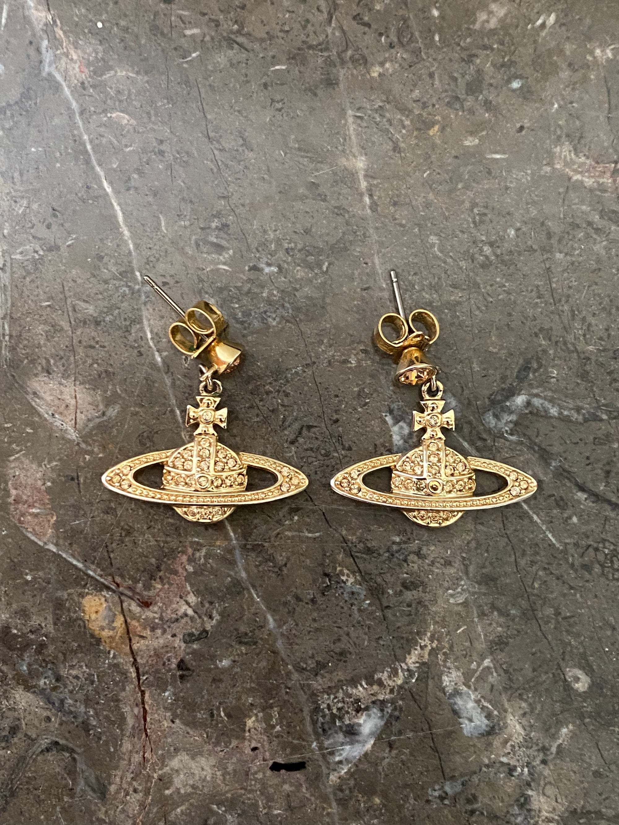 Dangling Orb Earrings (gold)