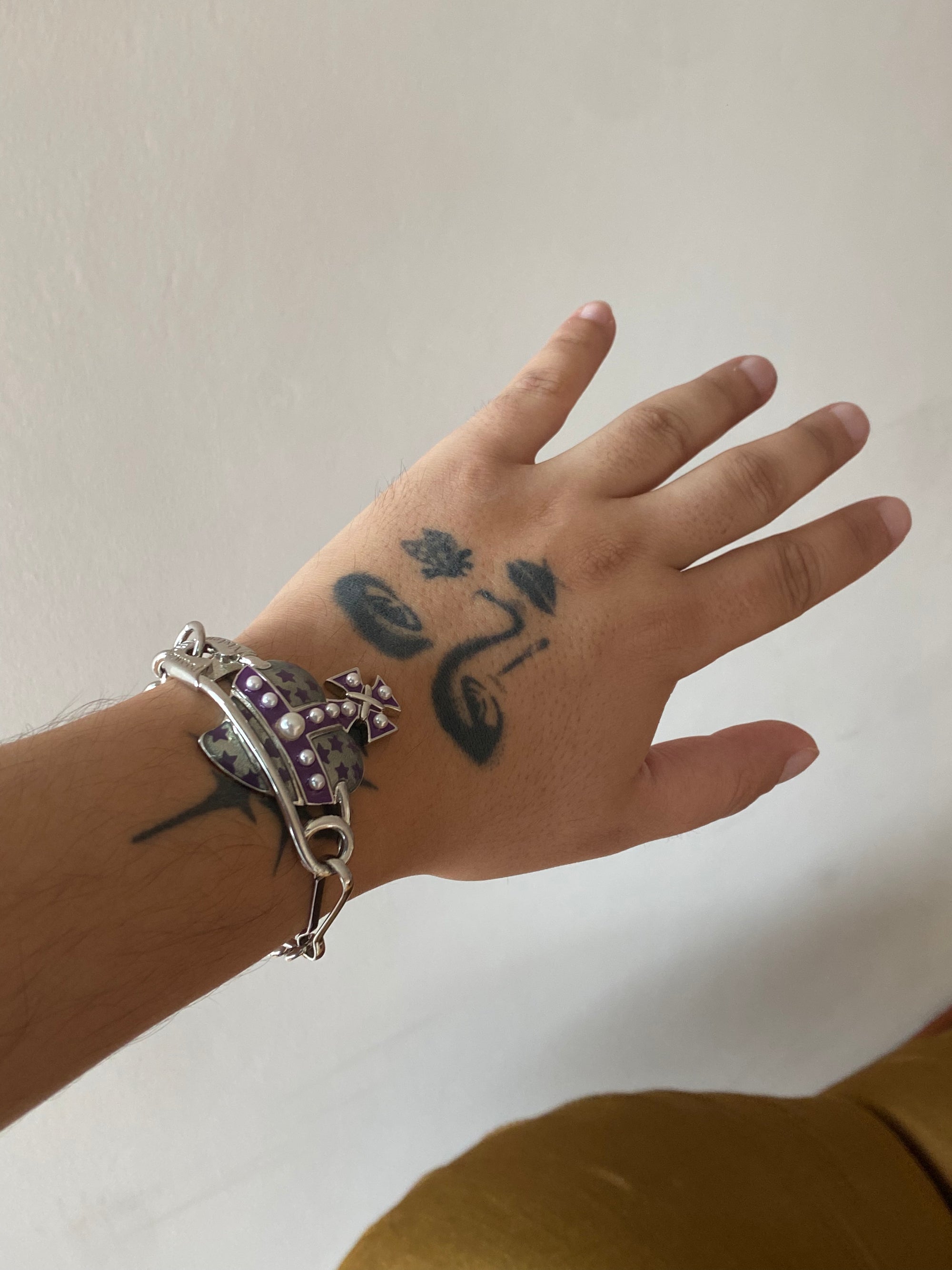2013 Heart Orb Safety Pin Bracelet