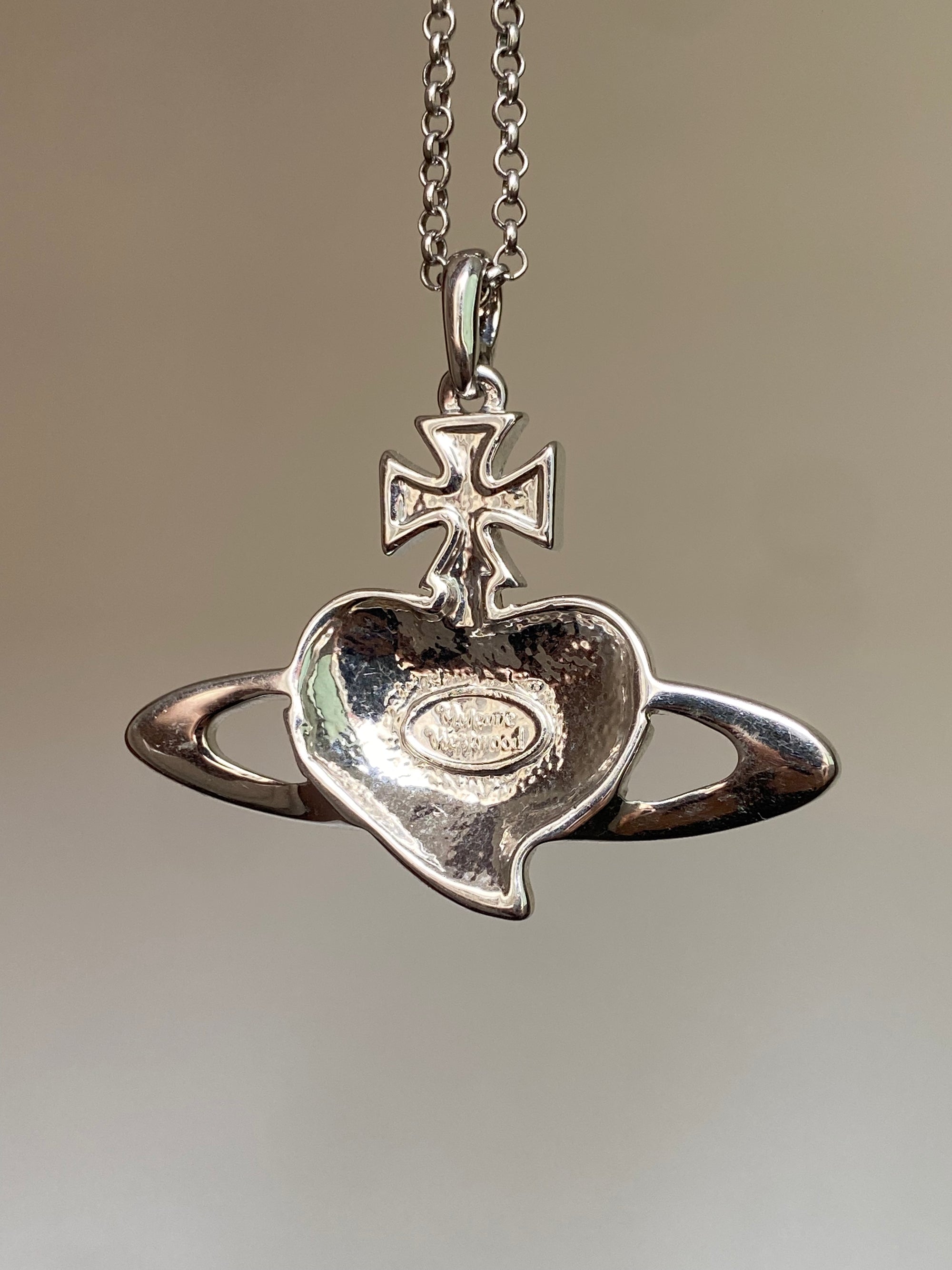Giant Crystal Heart Orb Necklace