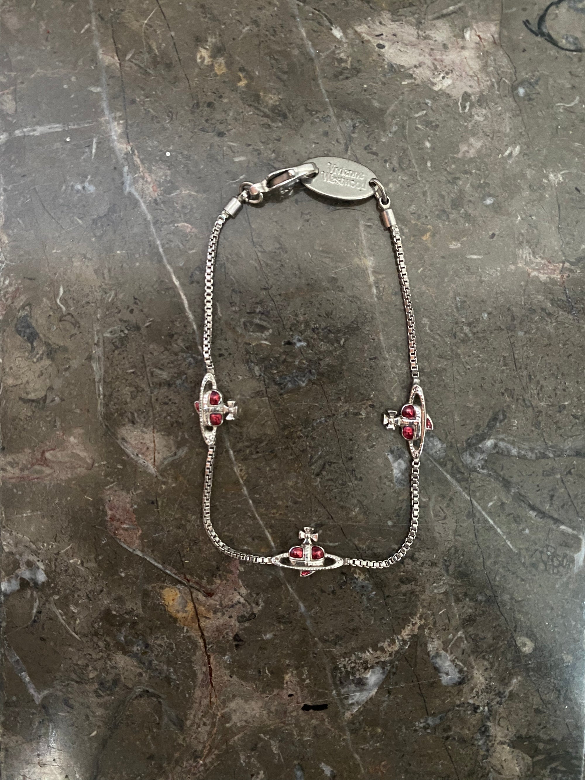 Multi Heart Charm Orb Bracelet