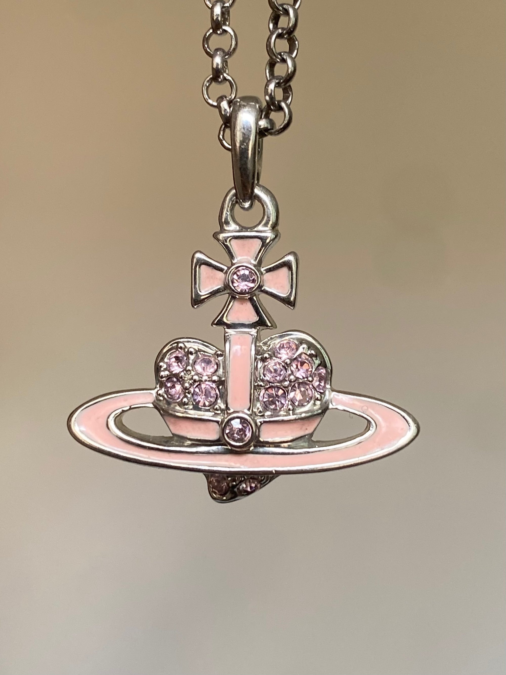 Heart Orb Necklace (pink)