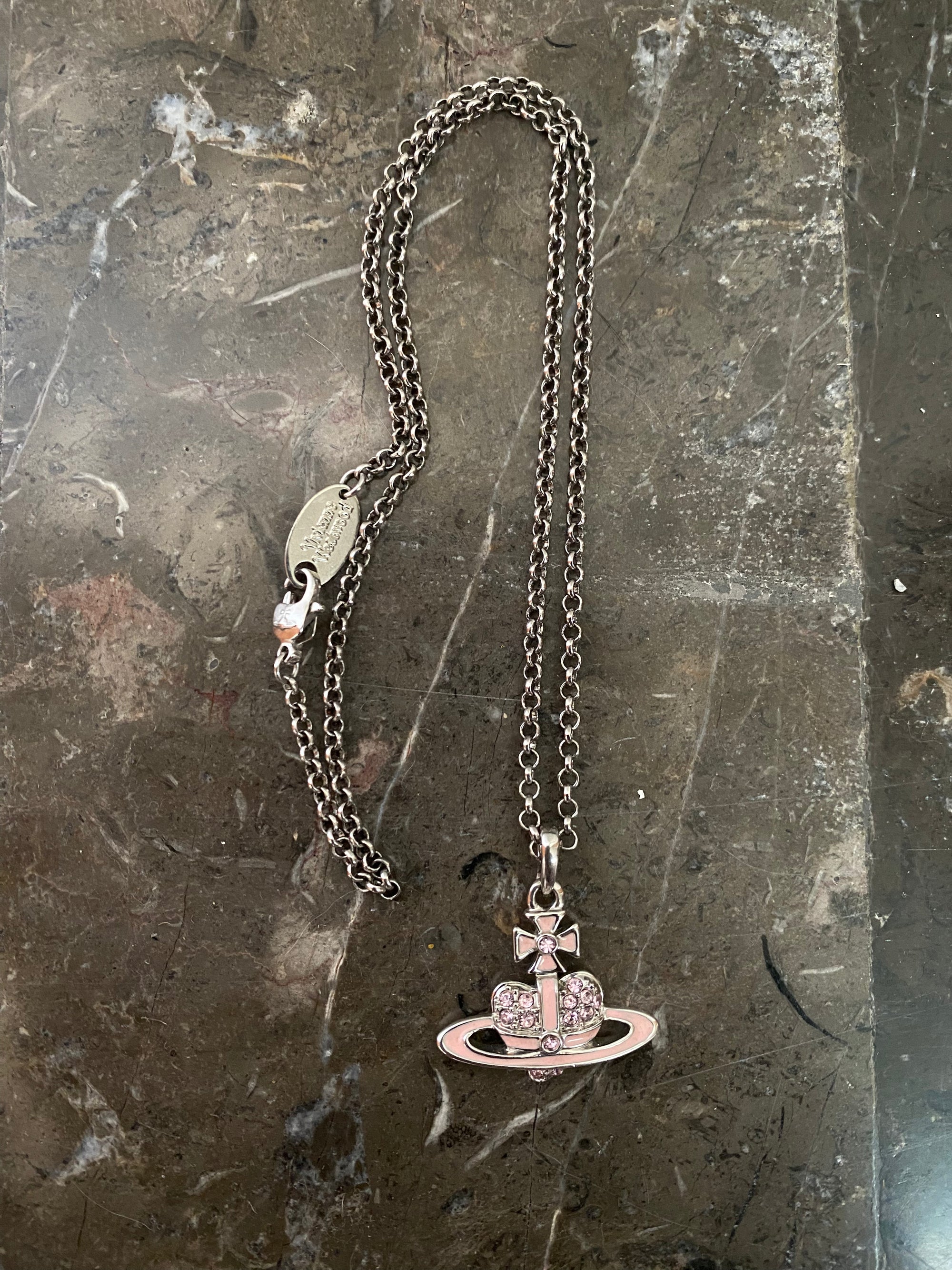 Heart Orb Necklace (pink)