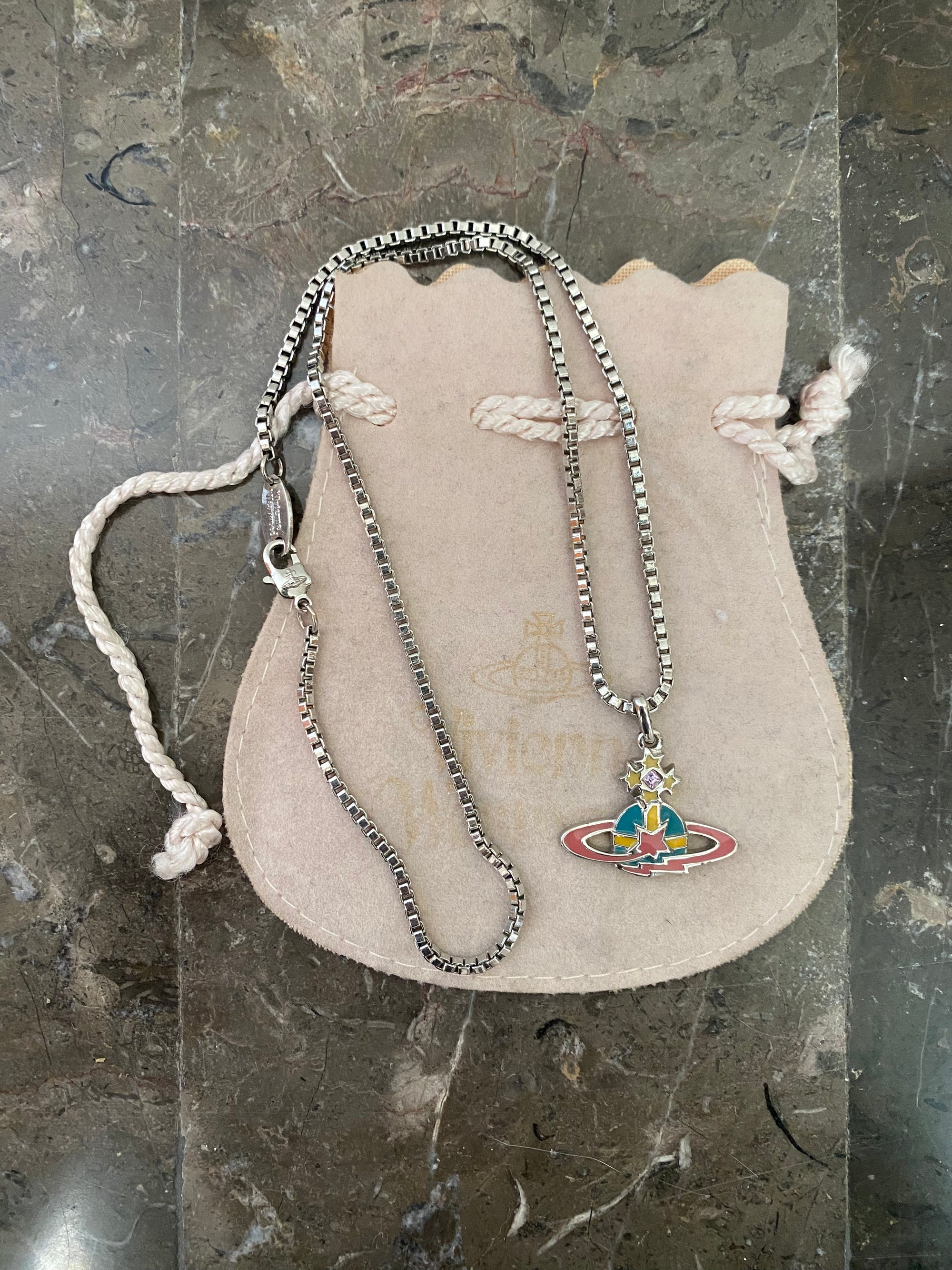 2014 Galaxy Shooting Star Orb Necklace