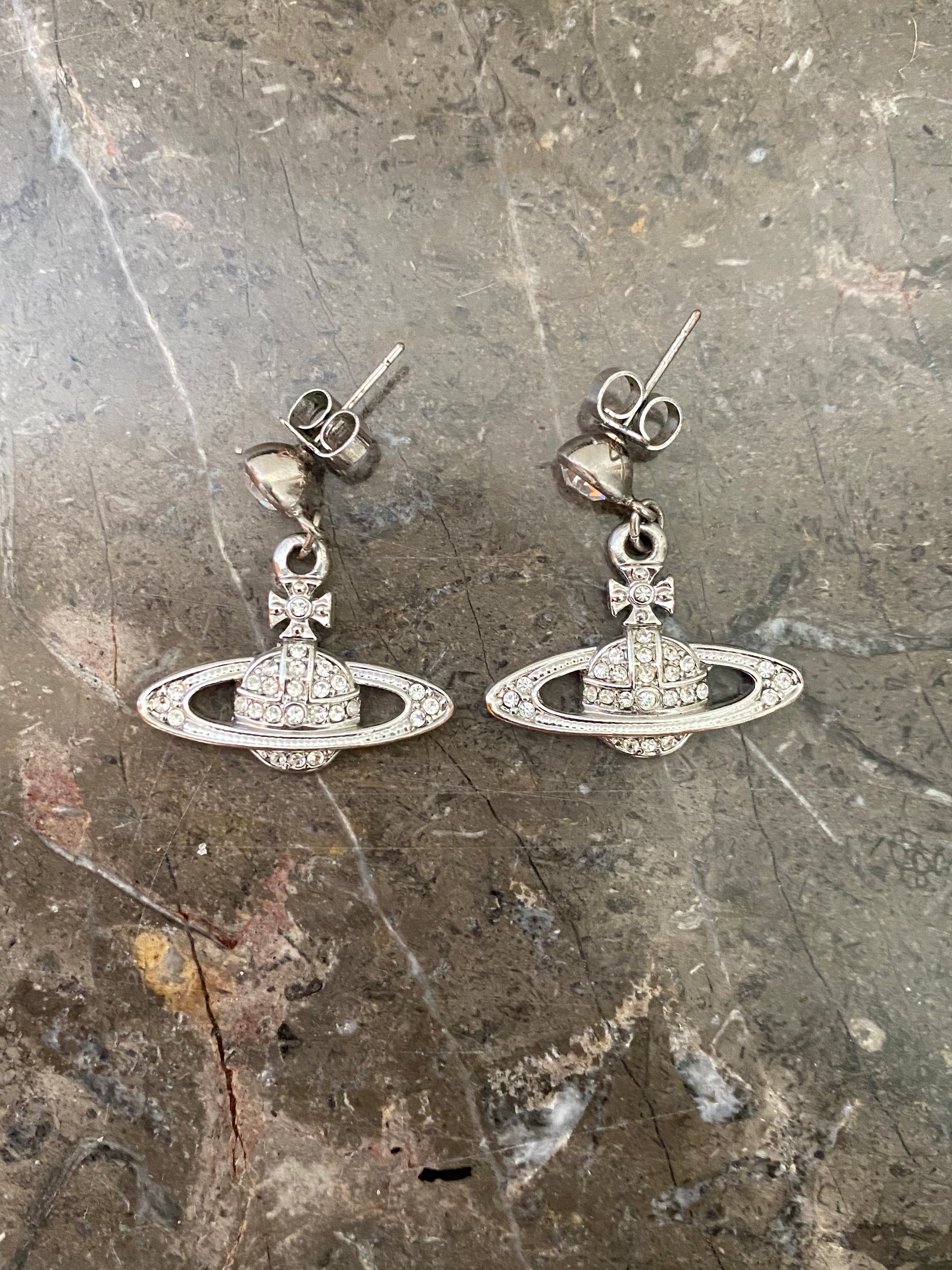 Dangling Orb Earrings (silver)