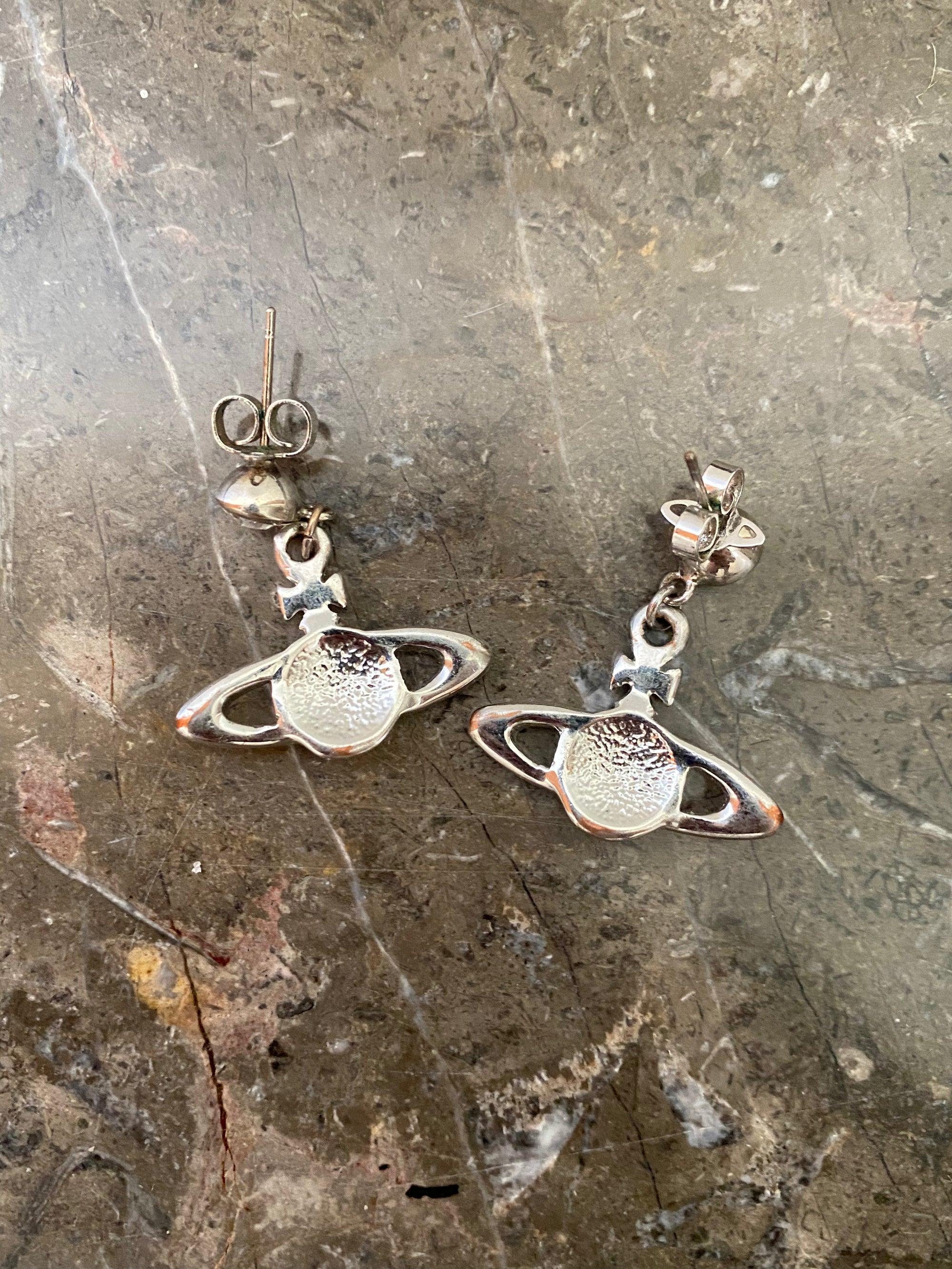 Dangling Orb Earrings (silver)