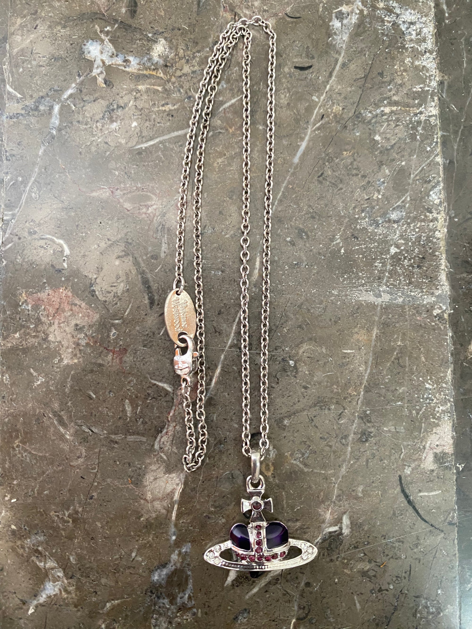 Heart Orb Necklace (purple)